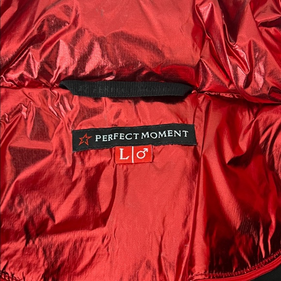 Perfect Moment Men’s Airview Duvet Red and White down Ski Jacket size L large - Picture 4 of 13